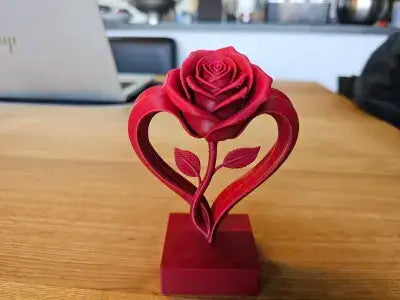 3D Printed Eternal Rose Heart – The Perfect Valentine’s Day Gift