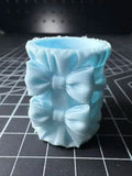 3D Printed Inflatable Fabric Style Bow Pen Holder with Ruffled Texture & Girly Heart