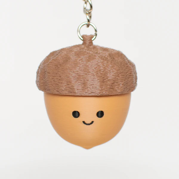 3D Printed Nutty Clicky Acorn Keychain