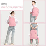 seyfocnia Travel Backpack for Women,17.3 Inch Laptop Backpack Carry On Backpack for Airplanes Computer Backpack for Women Business Backpack with Laptop Compartment Work Bag,Pink
