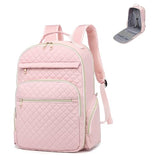 seyfocnia Travel Laptop Backpack for Women, Airline Approved Carry-on Backpack, 17.3 Inch Computer Work Bag with USB Port, Stylish Waterproof Backpacks Laptop Bags Casual Daypacks (Pink)