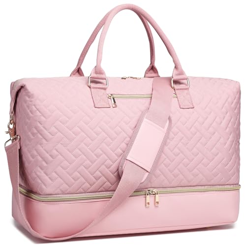 Travel Duffel Bag, Womens Overnight Bag Weekender with Shoe Pouch Large Carry On Bag Travel Tote Duffel Bag for Women,Hospital Bags for Labor and Delivery