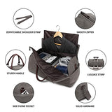 Carry On Garment Backpack, Mens Garment Bag for Travel Business, Canvas Duffel Bag with Shoe Compartment -Grey