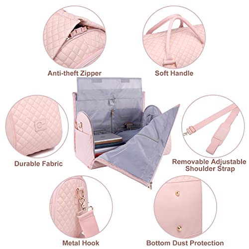 Seyfocnia Convertible Carry on Leather Garment Bag for Women