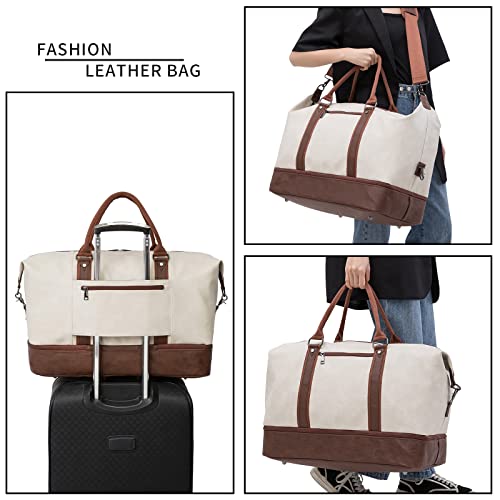Travel Bag with Shoe Pouch,Weekender Overnight Bag Carry On Bag Travel Tote Duffel Bags for Traveling Gym Bag for Women or Men