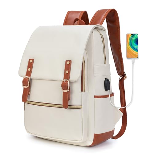 seyfocnia Laptop Backpack for Women,15.6 inch Computer Backpack With USB Charging Port Vintage Travel Backpack Casual Daypacks College Backpack Business Backpack for Women