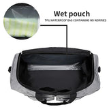 Sports Gym Bag, Weekender Bags for Men Women, Travel Duffel Bag with Wet Pocket Large Overnight Bag with Shoe Compartment Carry On Gym Duffle Bag Sports Bag-Grey