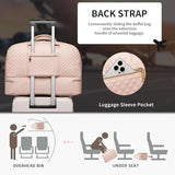 Travel Duffle Bag,Sports Bag 3Pcs Set Carry On Duffel Bag with Shoe Compartment Hospital Bag Workout Bag Personal Item Bag for Airlines Yoga Bag for Women,Pink