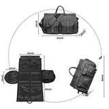 Rolling Garment Bag,Rolling Duffle Bag with Wheels Rolling Garment Bags for Travel with Shoe Pouch Carry On Bag Weekender Bags Garment Duffel Bag for Men or Women-Grey