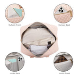 Travel Duffle Bag,Sports Bag 3Pcs Set Carry On Duffel Bag with Shoe Compartment Hospital Bag Workout Bag Personal Item Bag for Airlines Yoga Bag for Women,Pink