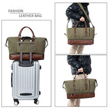 Seyfocnia Travel Tote Duffel Bags，Canvas Shoulder Weekender Bag with Shoe Compartment Overnight Carry On Bag for Men or Women